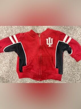 VINTAGE NCAA Indiana University Baby Zip Up Jacket